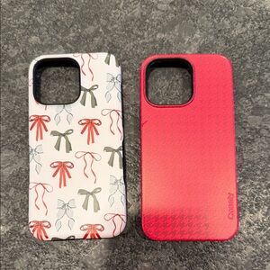 Lot of 2 Casely MagSafe IPhone 15 pro plus phone covers